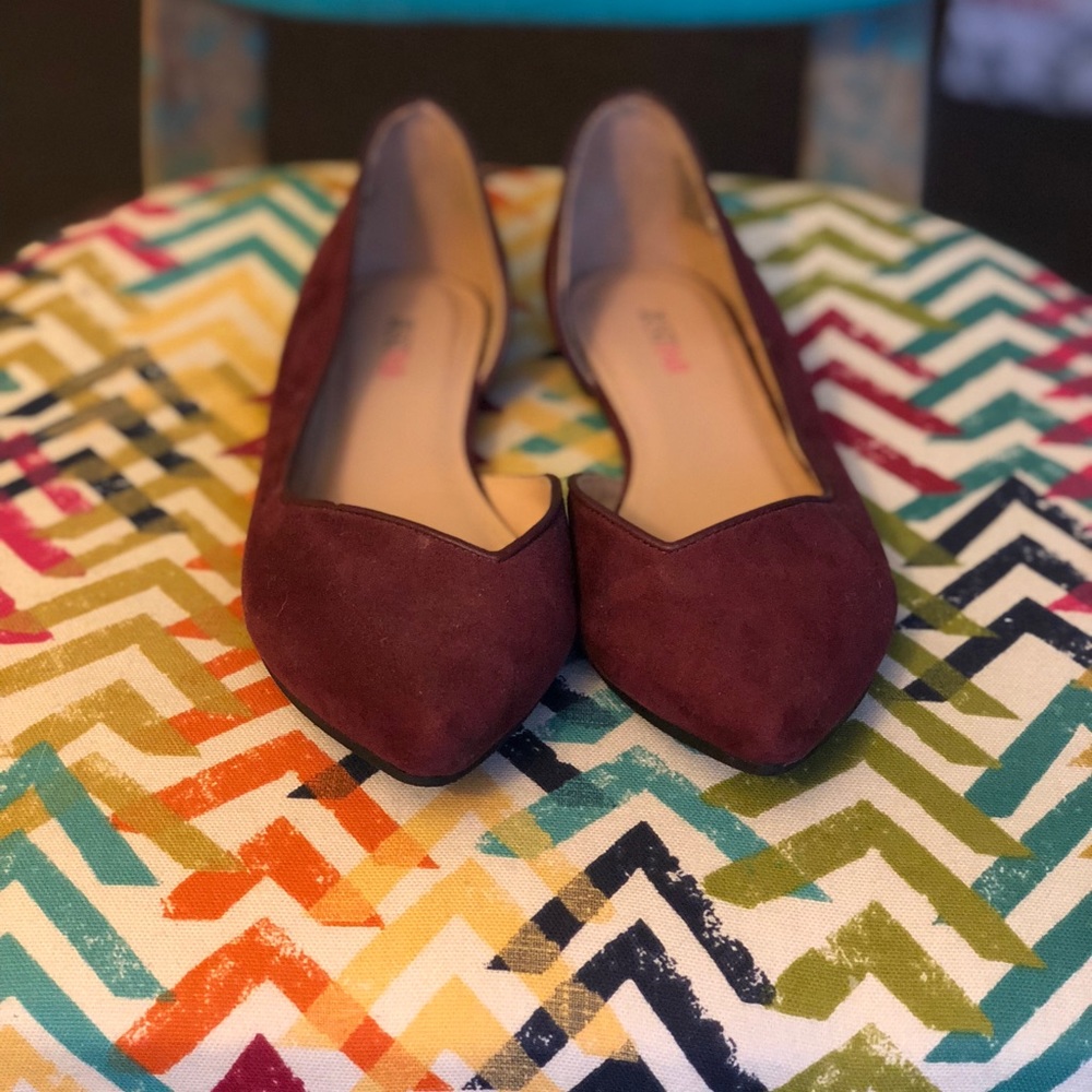 JustFab Suede Pink Flats